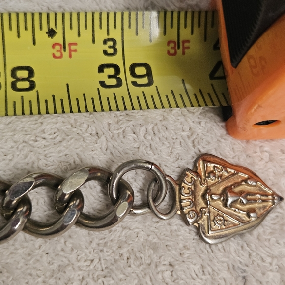 GUCCI WOMEN'S  LINK TRI CHAIN VINTAGE BELT. GENUINE & MAGNIFICENT. PHOTOS 📸 - Picture 11 of 13